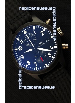 IWC Pilot's Top Gun Chronograph IW389001 1:1 Ceramic Case Ultimate Mirror Replica Watch 