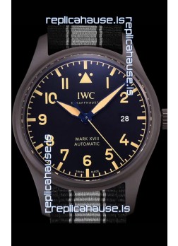 IWC Pilot's MARK XVIII Heritage 1:1 Swiss Watch 904L Steel Casing Black Matte Finishing