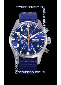 IWC Pilot's Chronograph Steel 1:1 Mirror Replica in Blue Dial Watch 