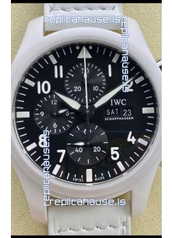 IWC Pilot's Chronograph Top Gun Ceramic IW389105 1:1 Mirror Replica in Black Dial