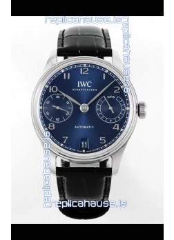 IWC Super Clone Portugieser Swiss 1:1 Mirror Replica Watch Blue Dial Steel Case Watch