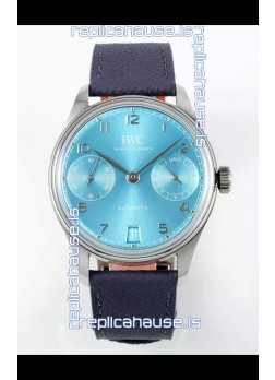 IWC Super Clone Portugieser Swiss 1:1 Mirror Replica Watch Turquoise Dial Steel Case Watch