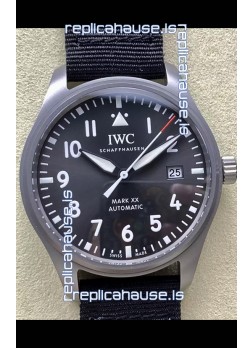 IWC Pilot's MARK XX Super Clone Titanium Swiss Replica Watch Grey Dial