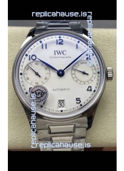IWC Super Clone Portugieser Swiss 1:1 Mirror Replica Watch White Dial Steel Case Watch