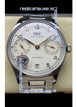 IWC Super Clone Portugieser Swiss 1:1 Mirror Replica Watch White Dial Steel Case Watch