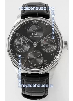 IWC Portuguese Perpetual Calendar 904L Steel Swiss Replica Watch REF. IW503301