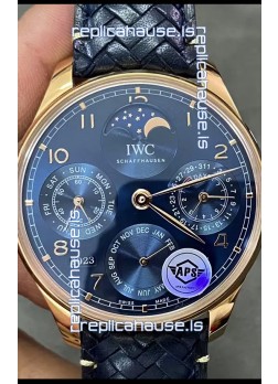 IWC Portuguese Perpetual Calendar Rose Gold Swiss Replica Watch REF. IW503312