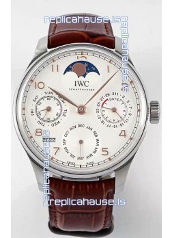 IWC Portuguese Perpetual Calendar 904L Steel Swiss Replica Watch REF. IW503307
