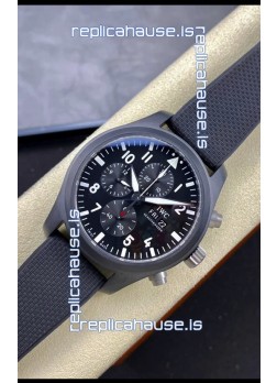 IWC Pilot's Chronograph Top Gun Ceramic IW389101 1:1 Mirror Replica in Black Dial