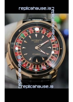 Jacob and Co Roulette Edition Replica Watch in Rose Gold Casing 