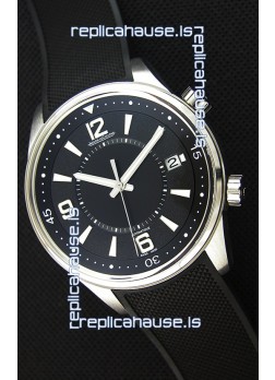 Jaeger-LeCoultre Polaris Black Dial Watch with Nylon Strap 1:1 Mirror Replica