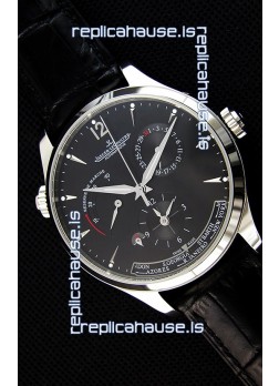 Jaeger LeCoultre Master Geographic Power Reserve Steel Case Swiss Replica Watch 