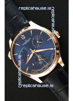 Jaeger LeCoultre Master Geographic Power Reserve Pink Gold Swiss Replica Watch 