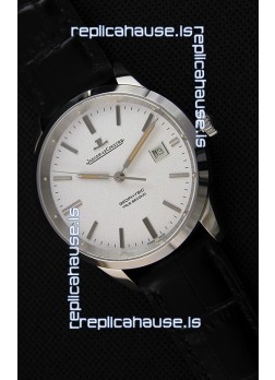 Jaeger LeCoultre Geophysic True Second Steel Case Watch White Dial 