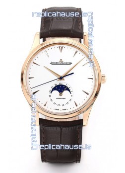 Jaeger LeCoultre Master Ultra Thin Moon Pink Gold 1:1 Mirror Replica Watch