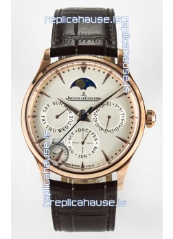 Jaeger LeCoultre Super Clone Master Ultra-Thin Perpetual Calendar White Dial Watch