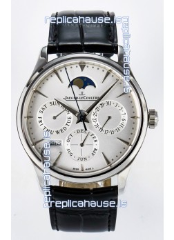 Jaeger LeCoultre Super Clone Master Ultra Thin Perpetual Calendar White Dial Watch