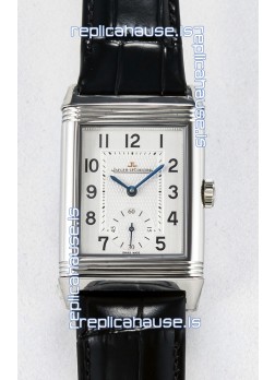 Jaeger-LeCoultre Reverso Super Clone DuoFace Black/White Steel Replica Watch 