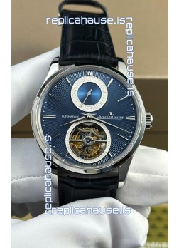 Jaeger LeCoultre Master Ultra-Thin Tourbillon Blue Dial Stainless Steel Casing