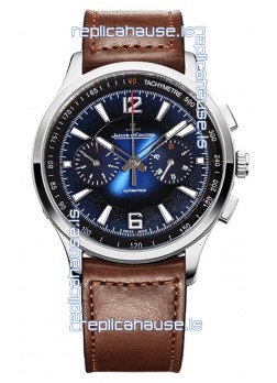 Jaeger LeCoultre Polaris Q9028181 Chronograph Blue Dial Swiss Replica Watch 