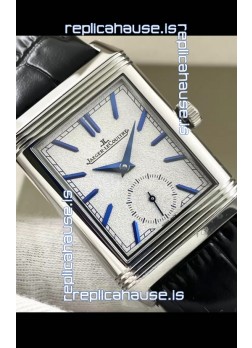 Jaeger-LeCoultre Reverso DuoFace Steel Casing Watch Nay Blue Dial in Swiss Automatic Movement