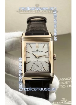 Jaeger-LeCoultre Reverso DuoFace Rose Gold Casing Watch Brown Dial in Swiss Automatic Movement