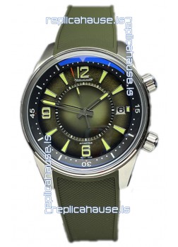 Jaeger LeCoultre Polaris Date Green Dial Rubber Strap 1:1 Mirror Replica Watch 42MM