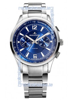 Jaeger LeCoultre Polaris Chronograph Stainless Steel Casing Blue Dial Swiss Replica Watch 