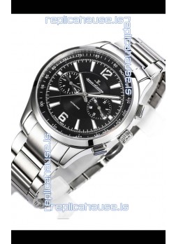 Jaeger LeCoultre Polaris Chronograph Stainless Steel Casing Black Dial Swiss Replica Watch 