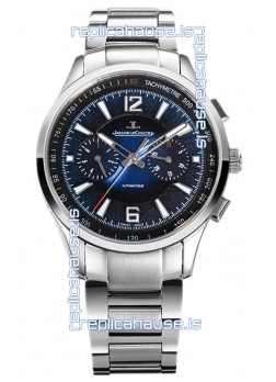 Jaeger LeCoultre Polaris Chronograph Stainless Steel Casing Blue Dial Swiss Replica Watch 