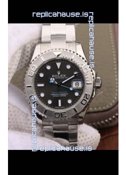 Rolex Yachtmaster Grey Dial 1:1 Swiss Replica Watch 37MM in 904L Steel Casing
