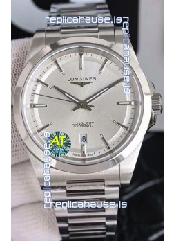 Longines Conquest Automatic Steel Dial Automatic Watch in Steel Casing