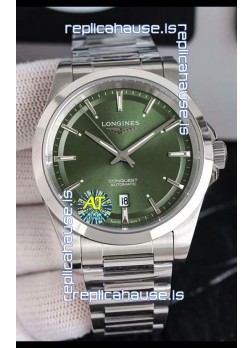 Longines Conquest Automatic Green Dial Automatic Watch in Steel Casing