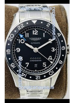 Longines Spirit ZULU Time 1:1 Mirror Replica Watch in 904L Steel Casing - Swiss L844.4 Automatic Movement