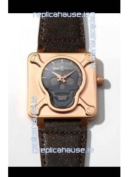 Bell & Ross BR0192 Skull Edition Bronze Casing GREY Skull on Grey Layer Swiss Replica Watch 