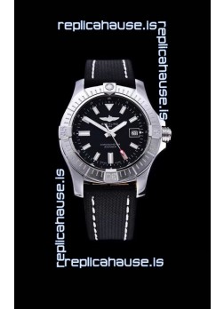 Breitling Avenger 43 Automatic Black Dial Leather 1:1 Mirror Swiss Replica Watch 