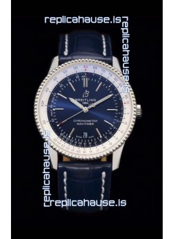 Breitling Navitimer 1 Automatic Swiss Replica Watch in Blue Dial - Leather Strap