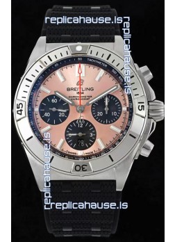 Breitling Chronomat B01 42 Edition Swiss 904L Steel Casing Pink Dial 1:1 Mirror Replica Watch