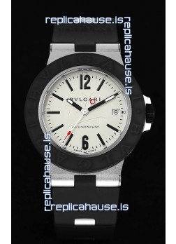 Bvlgari Aluminum 1:1 Mirror Swisss Replica Watch in White Dial - Steve Aoki Edition 