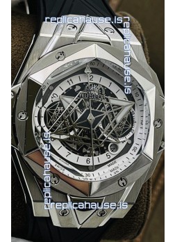 Hublot Big Bang UNICO Sang Bleu II Stainless Steel 1:1 Mirror Quality Swiss Replica Watch 