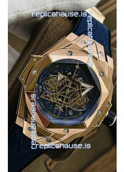 Hublot Big Bang UNICO Sang Bleu II Rose Gold 1:1 Mirror Quality Swiss Replica Watch 