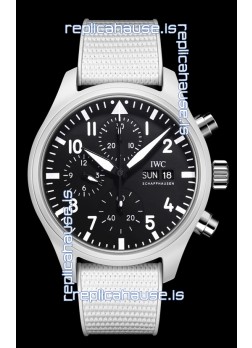 IWC Pilot's Chronograph Top Gun Ceramic IW389105 1:1 Mirror Replica in Black Dial 