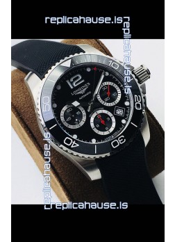 Longines HydroConquest Automatic Chronograph 1:1 Swiss Replica Black Dial Watch 