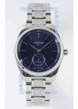 Longines Master Collection Automatic Moonphase Blue Dial Swiss Replica Watch Steel Strap