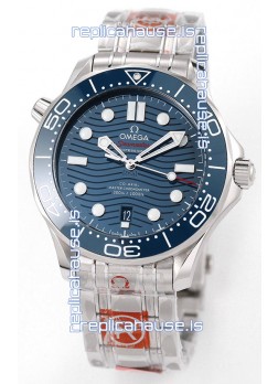 Omega Seamaster 300M Master Chronometer Blue Swiss 904L Steel 1:1 Mirror Replica Watch
