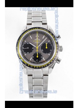Omega Speedmaster Racing 904L Steel Chronograph 1:1 Mirror Replica in Grey Dial