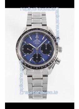 Omega Speedmaster Racing 904L Steel Chronograph 1:1 Mirror Replica in Blue Dial