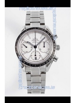Omega Speedmaster Racing 904L Steel Chronograph 1:1 Mirror Replica in White Dial