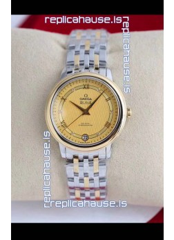 Omega De Ville Edition Swiss Automatic Watch in Two Tone Rose Yellow Gold - Gold Dial