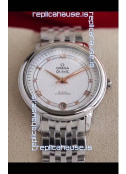 Omega De Ville Edition Swiss Automatic Watch in Stainless Steel Casing Rose Gold Hands